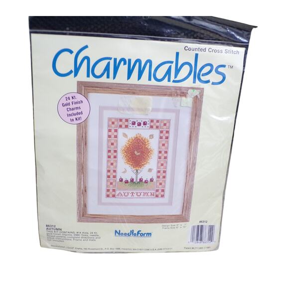 Charmables Counted Cross Stitch Kit "Autumn" Sealed Vintage 1991 - Picture 1 of 2